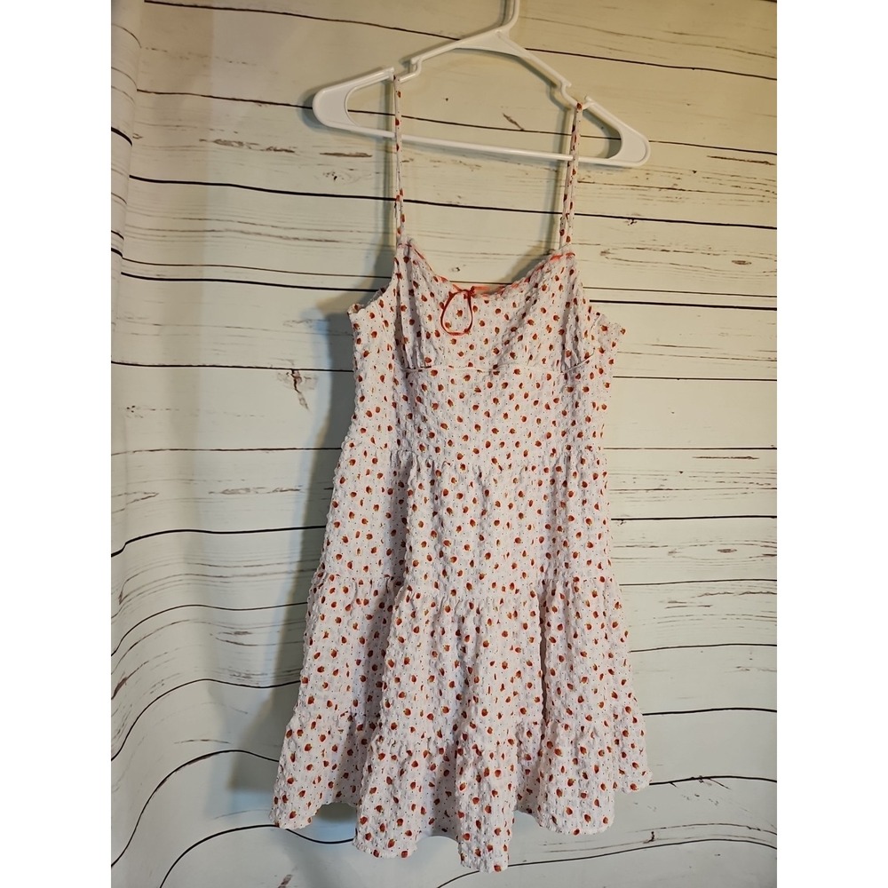 Aeropostale Women Y2k Strawberry Summer Dress, XL